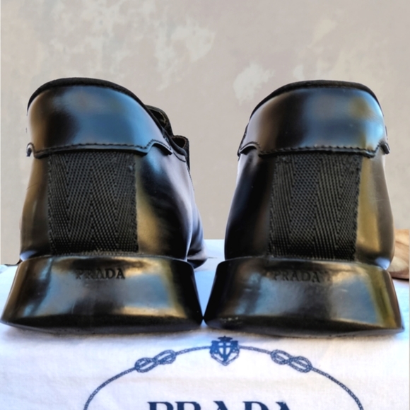 Prada Men's Shoes 12 black slip on Loafers - Picture 3 of 13